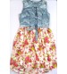 Flower Fairy Dress For Kids & Girls, Summer Casual Sleeveless, Denim & Polyester, Children Wear, Body 100% Cotton, Skirt 100% Polyester, Ages: (9 To 10 Yrs), (11 To 12 Yrs), (13 To 14 Yrs), and (15 To 16 Yrs)